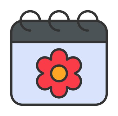 Sakura tarih simgesi, vektör çizimi 