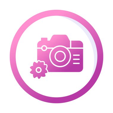 fotoğraf makinesi ikon vektör illüstrasyonu                      