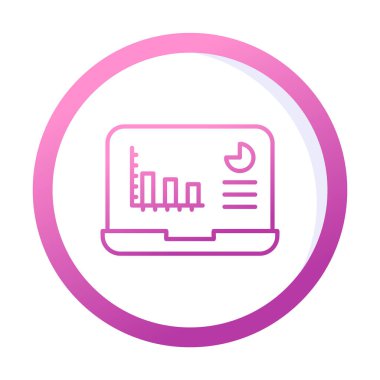 Basit Analitik simge, vektör illüstrasyonu