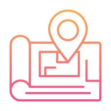 gps konum simgesi, vektör illüstrasyonu basit tasarım