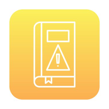 kitap uyarısı ünlem işareti vektör düz renk simgesi ile