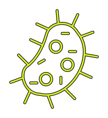 düz basit Amoeba simge vektör illüstrasyon tasarımı