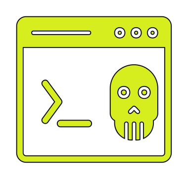 bilgisayar terminali simgesi, vektör illüstrasyonu basit tasarım