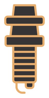 Buji simgesinin vektör illüstrasyonu