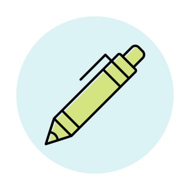 Kalem simgesi, vektör illüstrasyonu. düz tasarım biçimi 