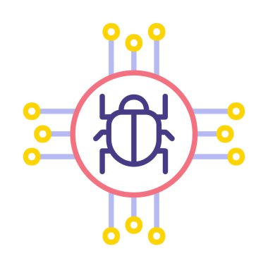 düz Spyware simge vektör illüstrasyon tasarımı