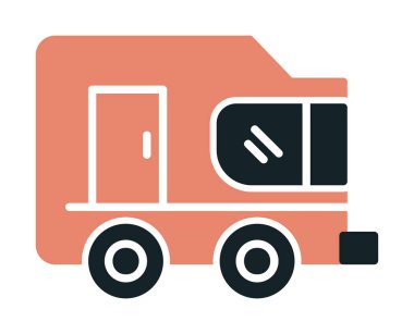 Karavan ikonu. tasarım çizimi. vektör