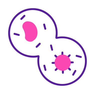 Mitoz web simgesi, vektör illüstrasyonu