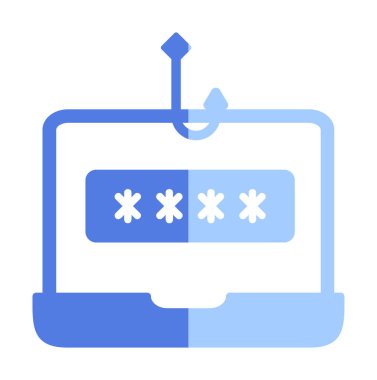 parola phishing simge vektör illüstrasyonu 