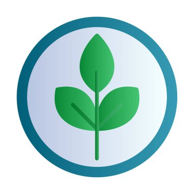 Yaprak logosu tasarımının vektör çizimi. Ekoloji kavramı 