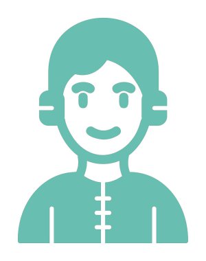 DJ avatar web simgesi, vektör illüstrasyonu 