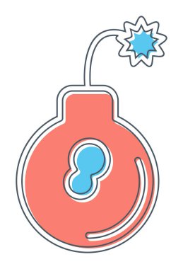 Bomba simgesinin vektör illüstrasyonu