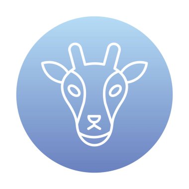 Zürafa baş web simgesi, vektör illüstrasyonu 