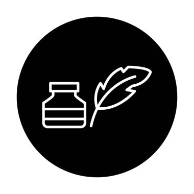 Quill ve Ink vektör simgesi