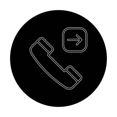 Giden telefon simgesi vektör illüstrasyonu 