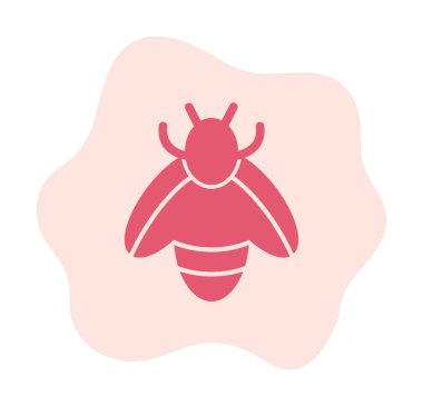 Şirin Arı simgesi, vektör çizim        