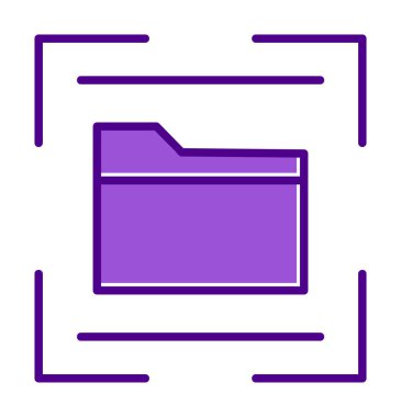 düz Dizin Tarayıcı simgesi vektör illüstrasyon tasarımı