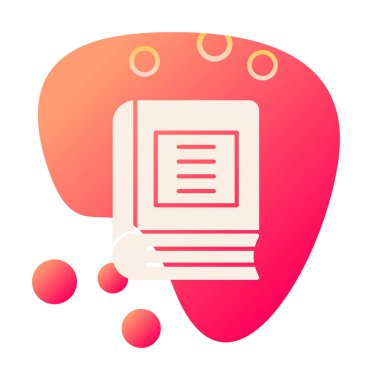 Kitap. Web simgesi basit illüstrasyon