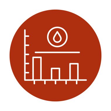 Şeker seviyesi grafik simgesi, vektör illüstrasyonu  