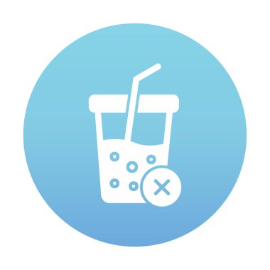 Basit, alkolsüz içecek simgesi, vektör illüstrasyonu