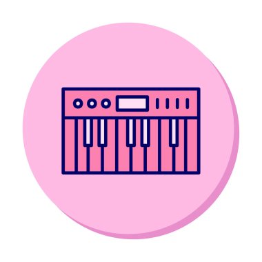 piyano müzik ikonu vektör illüstrasyonu                        