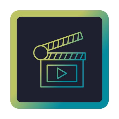 Alkış tahtası vektör düz renk simgesi