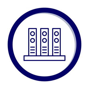 Ofis klasörleri simgesi, vektör illüstrasyonunu arşivle 