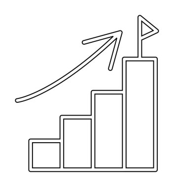 büyüyen grafik simgesi, vektör çizim
