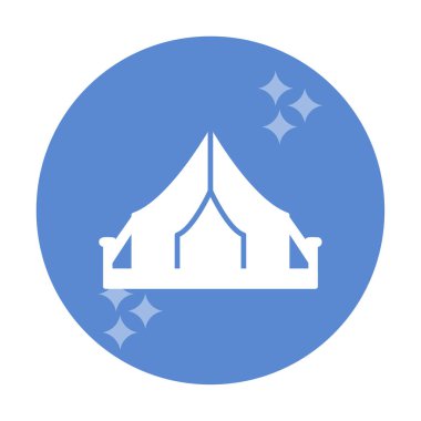 kamp çadırı ikonu vektör illüstrasyonu