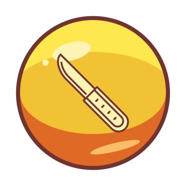 Beyaz arka plan üzerinde izole bıçak simge vektör  