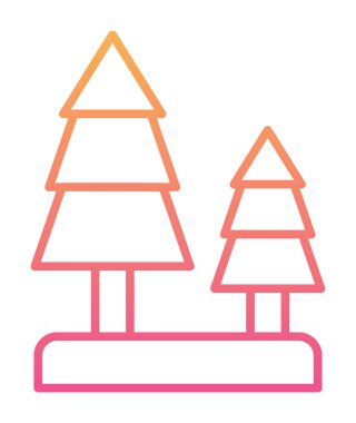 Orman ikonu vektör illüstrasyonu 