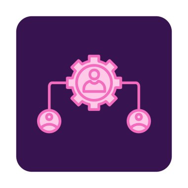 Daire Yönetim simgesi. vektör illüstrasyonu