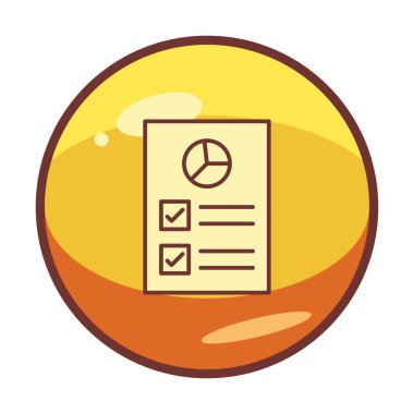 Çalışma Raporu simgesinin vektör illüstrasyonu