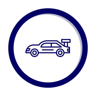 Yarış arabası simgesi, vektör illüstrasyon tasarımı