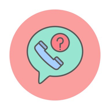 Basit kaçırılan çağrı simgesi, vektör illüstrasyonu