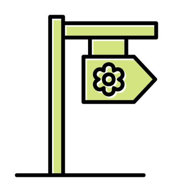 Tabela düz simgesi, vektör illüstrasyonu