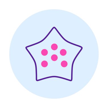 denizyıldızı düz ikon vektör çizimi 