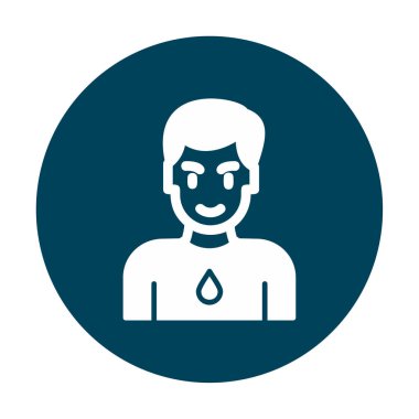 Basit Survivor kişi avatar simgesi, vektör illüstrasyonu