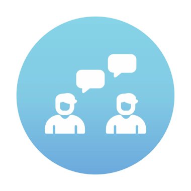 Basit Çalışma İletişim simgesi, vektör illüstrasyonu