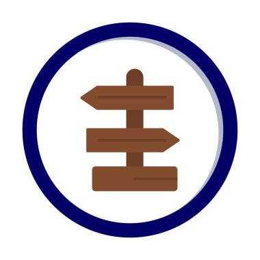 Yön işareti. Web simgesi basit tasarım 