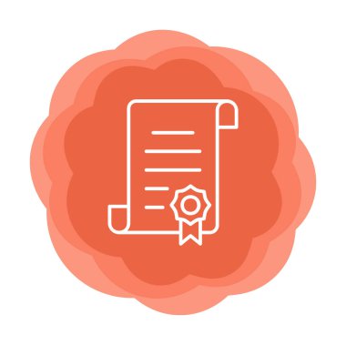 Sertifika vektör simgesi modern basit illüstrasyon                                 