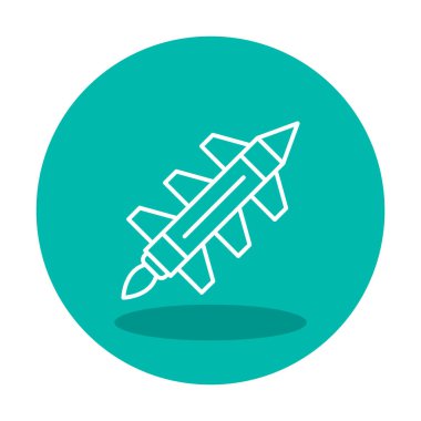 Füze roket ikonu vektör çizimi tasarımı