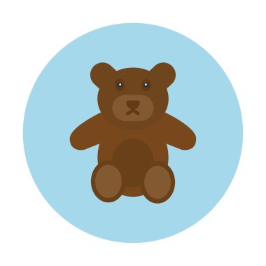  Oyuncak Ayı simgesi vektörü, illüstrasyon