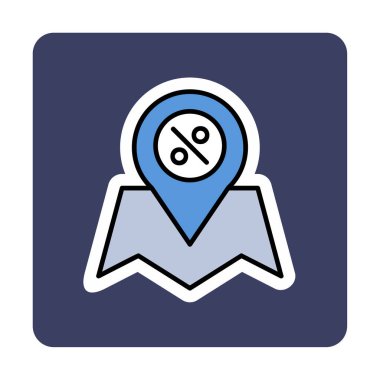 konum pin simgesi, vektör illüstrasyonu basit tasarım