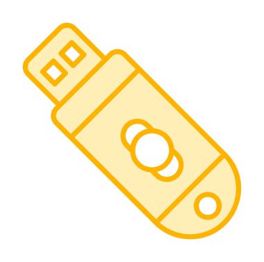 usb flash disk simgesinin vektör çizimi 