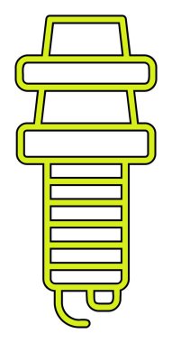 Buji simgesinin vektör illüstrasyonu