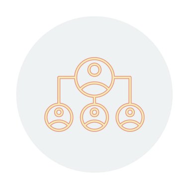 Basit Organizasyon hiyerarşisi simgesi, vektör illüstrasyonu