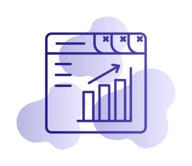 büyüme grafik simgesini, vektör çizim