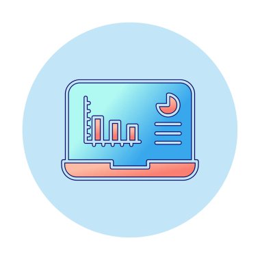 Basit Analitik simge, vektör illüstrasyonu