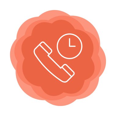 Basit Arama Bekleme simgesi, vektör illüstrasyonu